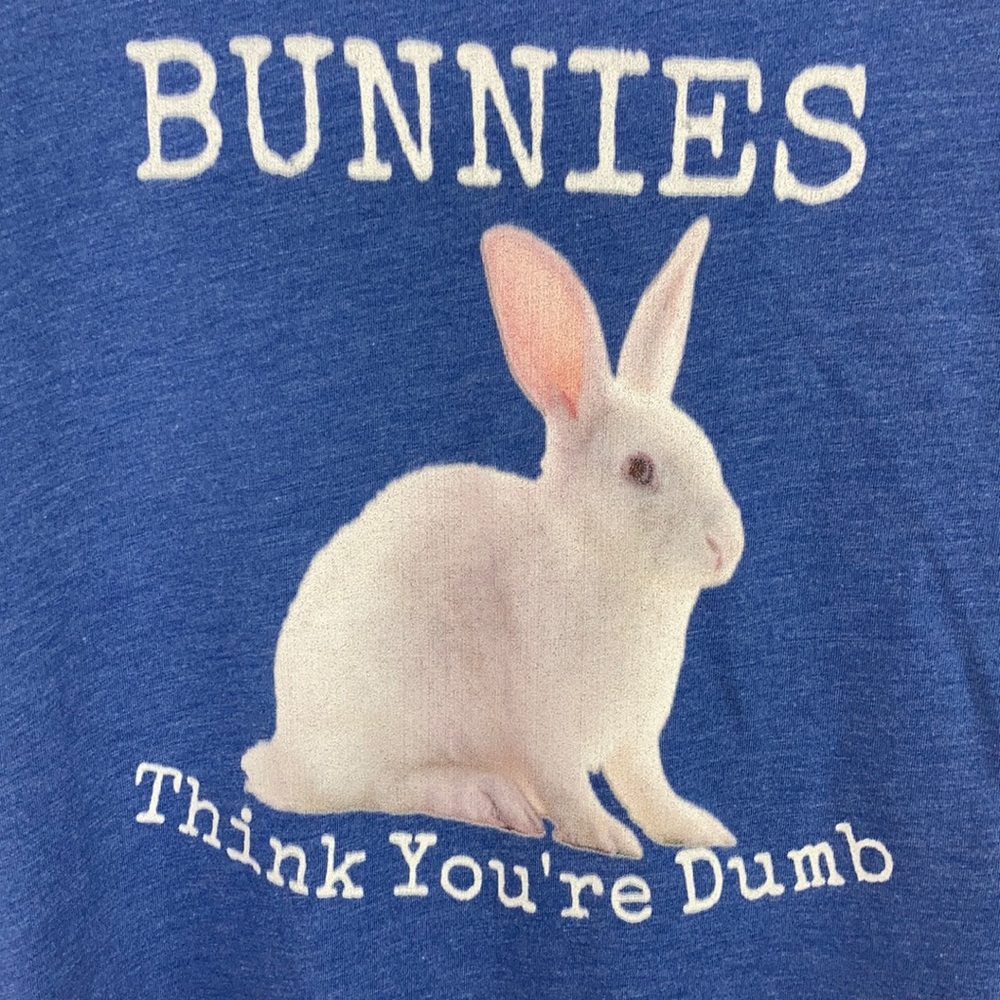 Good Treasures “Bunnies Think You’re Dumb” Tee - Picture 2 of 4